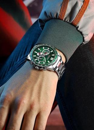 Брендові чоловічі годинники curren diablo, стильні кварцові годинники curren diablo, надійні годинники, від curren6 фото