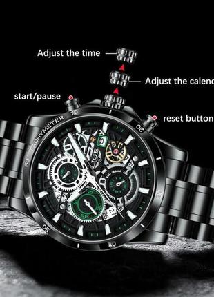 Брендові чоловічі годинники lige robot, якісні годинники lige robot, годинники з японським механізмом від lige6 фото