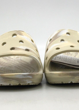Крокс шльопанці бежеві  слайди crocs slide classic marbled  bone / multi6 фото