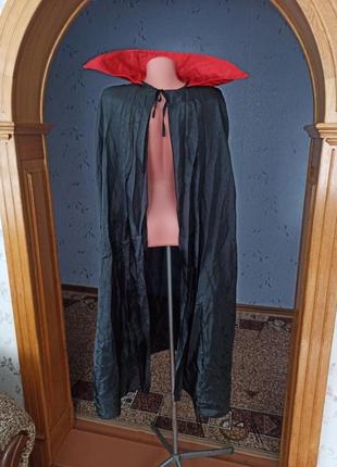 Накидка карнавальная маскарадная карнавальный маскарадный плащ костюм дракула вампир колдун1 фото