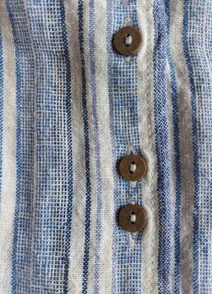 Лляний комбінезон з шортами, ромпер у смужку льон/віскоза, р. 123 фото
