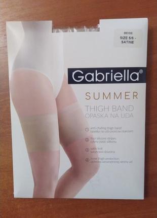 Бандалетки гладкі стрічки на стегна від натирання gabriella satin thigh band3 фото