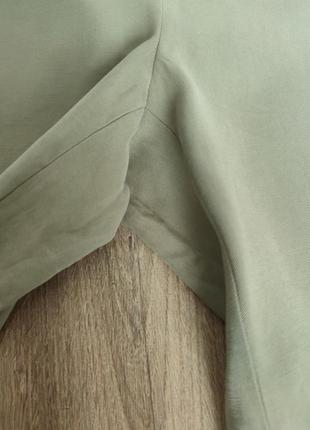 Женские широкие прямые брюки/ палаццо, 48-50/ l-xl, цвет оливка4 фото