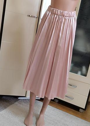 Легкая весенняя летняя юбка плиссе2 фото