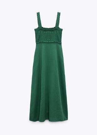 Zara -60% 💛 сукня етно лляна розкішна котон стильна хs, s, m3 фото