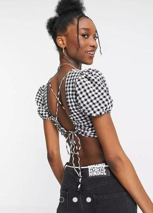 Топ bershka в клітинку