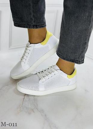 Акция в наличии слипоны / кеды натур кожа перфорация 27 см / под заказ 36-44р все цвета