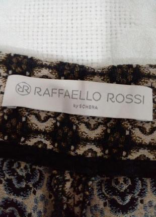 Принтованные укороченные 7/8 брюки из жаккардовой ткани raffaello rossi5 фото