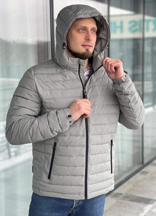 Куртка демісезонна прошита з капюшон snowbears 217