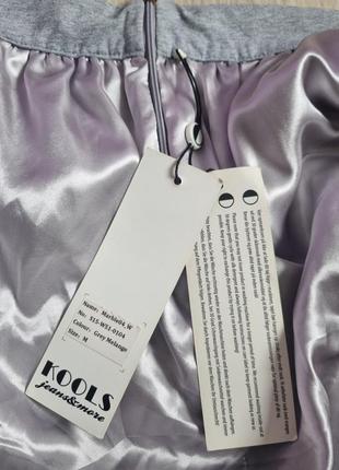 Красивая лёгкая топовая летняя юбка тюльпан новая с биркой шелковая подклада s m l серого цвета7 фото