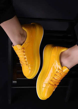 Кросівки жіночі жовті т17984 фото