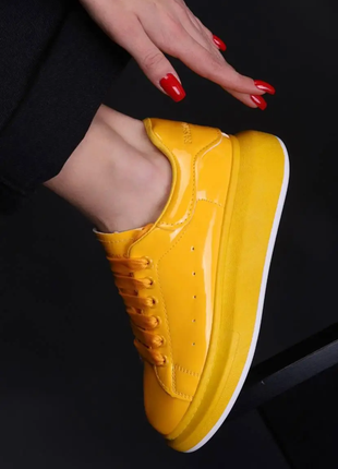 Кросівки жіночі жовті т17986 фото