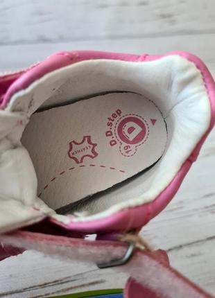 Кожаные ортопедические ботинки для девочек dd step (венгрия)4 фото