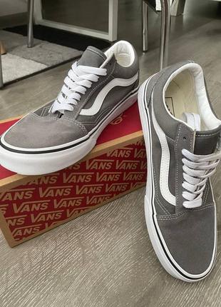 Оригинальные мужские кеды vans серые1 фото