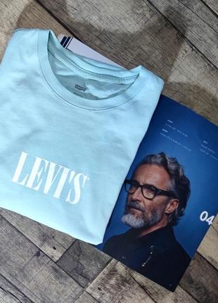 Мужская хлопковая модная футболка levi's размер l