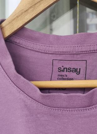 Сиреневая мужская футболка sinsay / xs4 фото