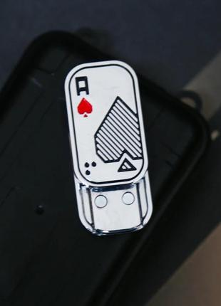 Магнітний слайдер антистрес ace of hearts card іграшка з металу фіджет2 фото