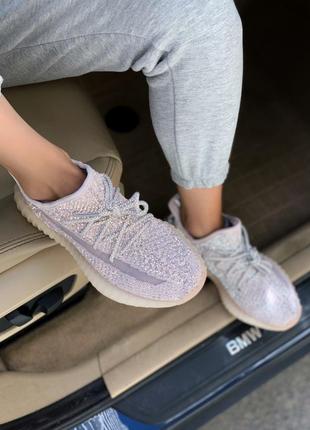 Adidas yeezy boost 350 synth pink reflective, кроссовки адидас изи