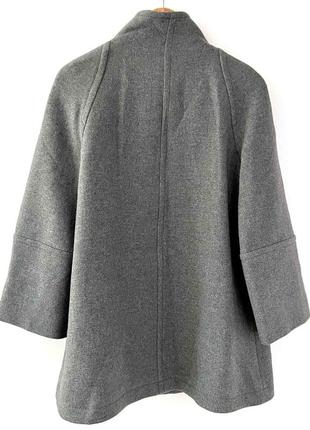 Шерстяное пальто манто свободного кроя из смесовой шерсти от zara6 фото