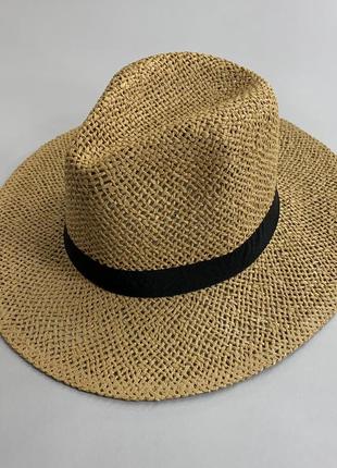 Жіночий літній капелюх федора тканий mizo bang кава з молоком