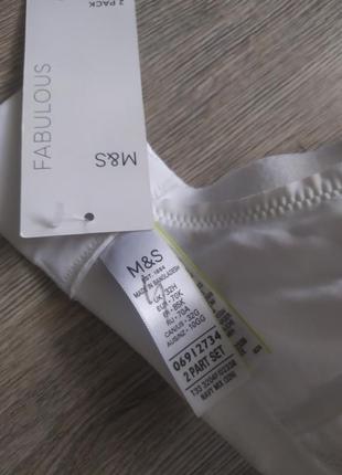 32h,70н,m&s,белоснежный роскошный бюстгальтер на поролоне на пышную грудь, новый5 фото