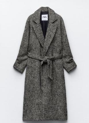 Нове пальто zara, остання колекція, довге, l1 фото