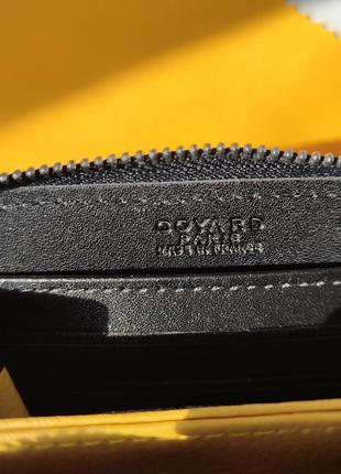 Оригінальний гаманець goyard paris кошельок гаярд чорний колір5 фото