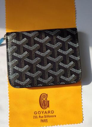 Оригінальний гаманець goyard paris кошельок гаярд чорний колір2 фото