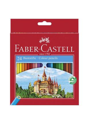 Набор карандашей 24 цв. faber castell  замок и рыцари (120124)