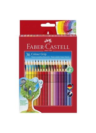 Набор карандашей 24 цв. faber castell grip 2001 акварельные трехгранные (112424)