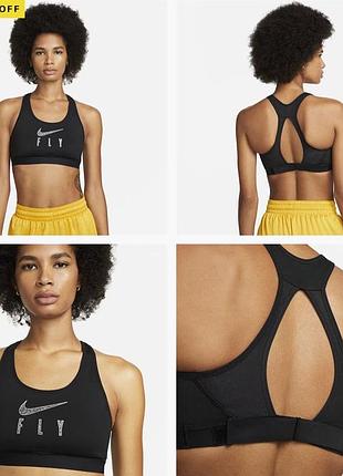 Спорт топ бра swoosh fly high-support non-padded mesh-back sports bra