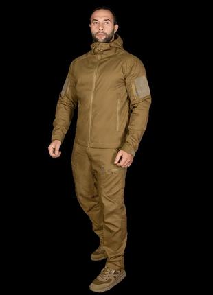 Легкая тактическая куртка camotec stalker 3.0 twill coyote, мужская куртка демисезонная, куртка тактическая3 фото