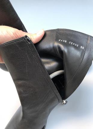 Spice london c.doux полусапожки ботинки осень кожаные дизайнерские чёрные казаки каблук6 фото