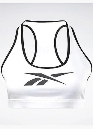 Топ reebok lux racer medium-impact sports bra (plus size)5 фото