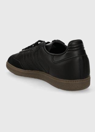 Кожаные кроссовки adidas originals samba og цвет чёрный ie34383 фото