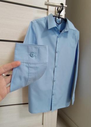 Рубашка набор рубашка с длинным рукавом голубая для мальчика7 фото
