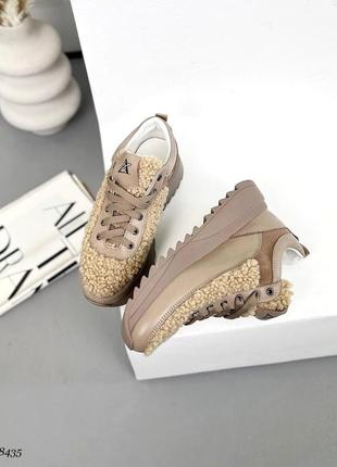 Шкіряні кросівки з барашком