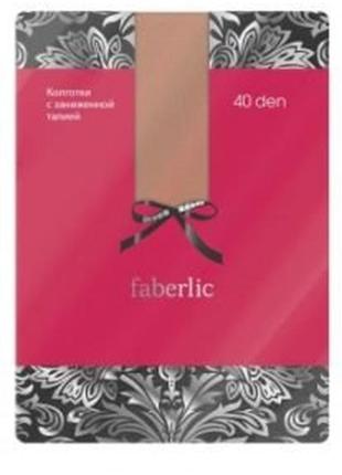 Эластичные шелковистые колготки, 40 den faberlic, телесный.1 фото