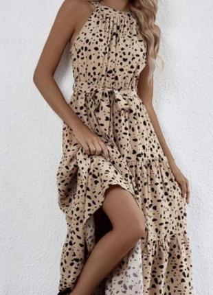 Сукня асиметрія, леопардовий принт
