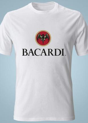 Футболка з принтом логотип bacardi xxl