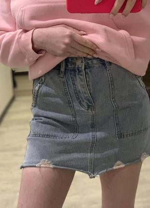 Джинсова спідниця xs-s
