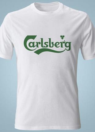 Футболка з принтом логотип carlsberg xxl