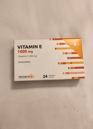 24 шт вітамін е antioxidant vitamin e 1000 mg pharco2 фото