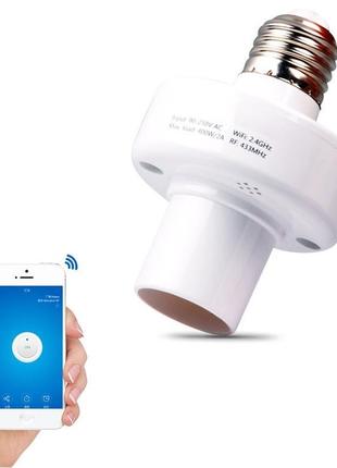 Розумний wifi патрон для лампочки tuya smart life e27