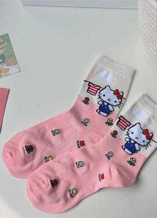 Милі шкарпетки з хеллоу кітті 35-39 розмір hello kitty sanrio1 фото