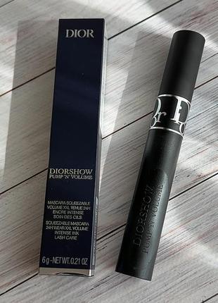 Тушь-помпа для ресниц dior diorshow pump'n'volume mascara