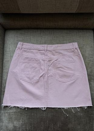 Розовая джинсовая юбка3 фото