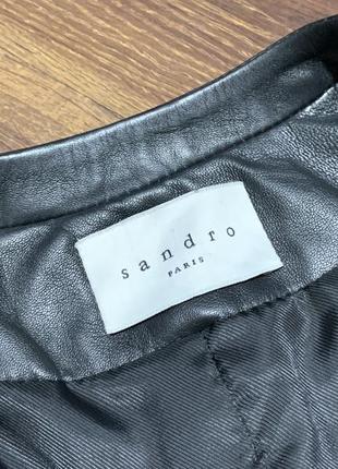 Шкіряна куртка sandro paris7 фото