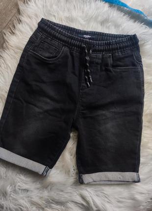 Крутые джинсовые стрейчевые шорты на рост 140-146 см1 фото