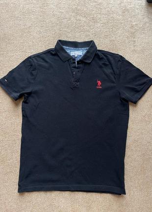 Черная футболка u.s. polo assn